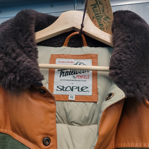 Penfield Tricolor Puffer Jacket - Brown, Green, and Blue - Picture 3 of 13